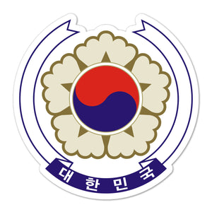 South Korean Emblem Seal South Korea Flag Vinyl Sticker Decal 4"