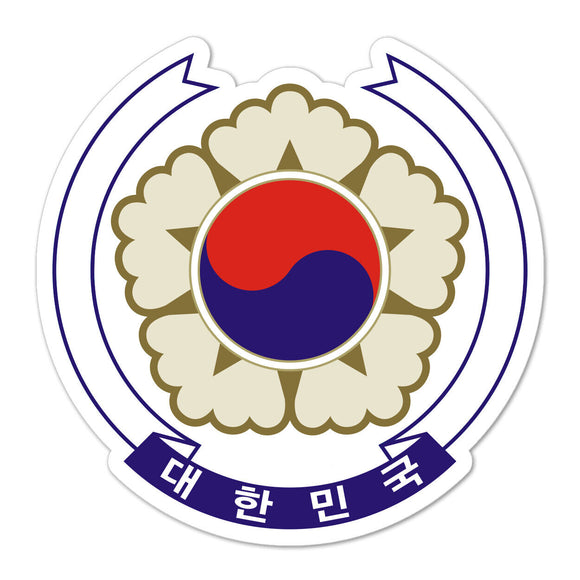 South Korean Emblem Seal South Korea Flag Vinyl Sticker Decal 4