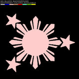 Philippines Flag Sun and Stars JDM Vinyl Decal Sticker - Choose Size And Color - OwnTheAvenue