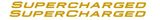 Supercharged 2 Pack / Lot of Two Vinyl Sticker Decals - 12" Inches Long Each - OwnTheAvenue