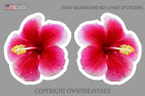 Hawaiian Hibiscus Flower Sticker Car Window Truck Vinyl Decal 2 PACK V-DRP42 - OwnTheAvenue