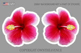 Hawaiian Hibiscus Flower Sticker Car Window Truck Vinyl Decal 2 PACK V-DRP42
