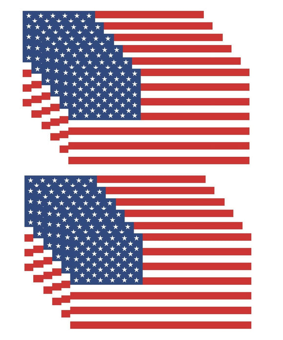 12 Pack USA American Flag Vinyl Decal Army Military Country Stickers Car Truck - OwnTheAvenue