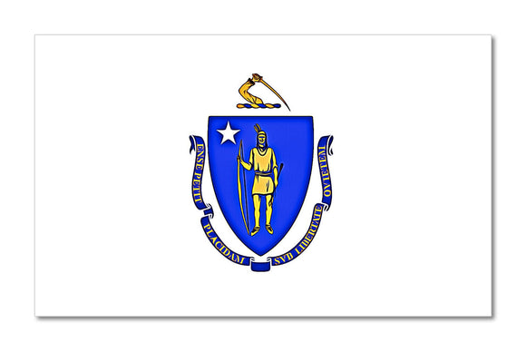 Massachusetts MA Flag Car Truck Window Bumper Cup Laptop Cooler Decal Sticker 4