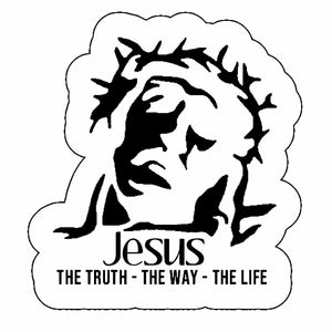Jesus The Truth, The Way, The Life Christian Christ Vinyl Decal Sticker 4" -3309