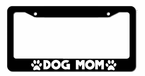 Dog Mom Paw Pet Funny K9 Car Truck License Plate Frame