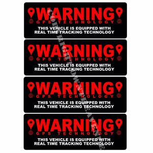 4 Automotive Car Truck SECURITY ALARM GPS Auto Theft Decal Stickers (3.5"BlkMod) - OwnTheAvenue