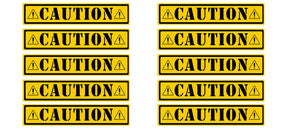(10) Caution Sticker Decals - Warehouse Danger Warming Hard Hat 3.5" each - OwnTheAvenue
