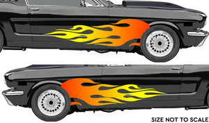 Hot Rod Fender Flames Fire Bopper Chopper Car Truck Auto Vinyl Decal Sticker