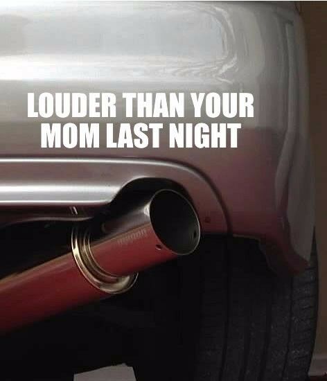 Louder Than Your Mom Funny JDM Low Turbo Drift Race White Decal Sticker 7