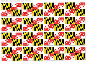 12 Pack - Maryland State Flag MD Car Truck Window Bumper Vinyl Decal Stickers - 2" Inches Long Each