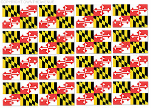 12 Pack - Maryland State Flag MD Car Truck Window Bumper Vinyl Decal Stickers - 2" Inches Long Each - OwnTheAvenue