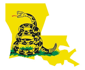 Gadsden Flag Louisiana LA  State Outline Car Truck Bumper Window Cooler Sticker - OwnTheAvenue
