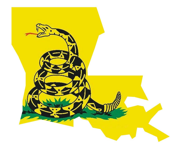 Gadsden Flag Louisiana LA  State Outline Car Truck Bumper Window Cooler Sticker - OwnTheAvenue