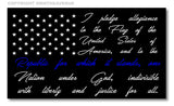 American Flag Pledge of Allegiance Blue Colors Car Window Sticker Decal 4" - OwnTheAvenue