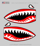 Flying Tigers Shark Teeth Warhawk WW2 Hot Rod Vinyl Decal Stickers Choose Size
