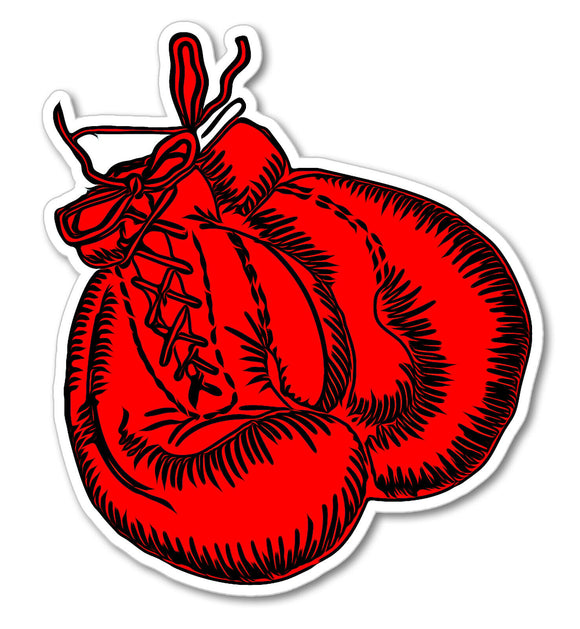 Boxing Gloves Old School Vintage Style Fighter MMA Vinyl Sticker Decal 4