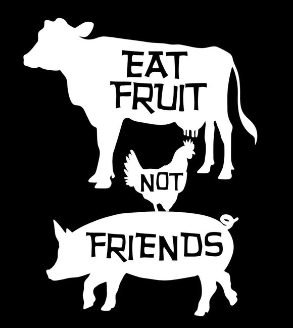 Eat Fruit Vegan Funny JDM Animal Lover Earth Peace Decal Sticker 5