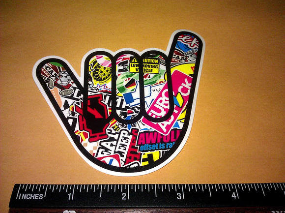 Shocker Bomb Surfs Up Hang Loose Vinyl Decal Sticker JDM Dope EST Low Drift Race - OwnTheAvenue