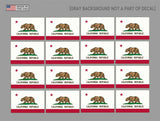 California Sticker State Flag Bear Decal 12 Pack Golden State Los Angeles 1.5" Inches Long Each - Model: 84920 - OwnTheAvenue