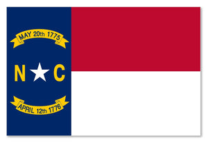 North Carolina NC Flag Car Truck Window Bumper Laptop Cooler Sticker Decal 4"