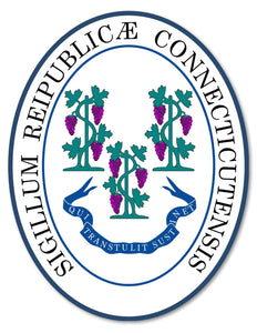 Seal of Connecticut State Flag Car Truck Window Bumper Laptop Sticker Decal 4" V - OwnTheAvenue