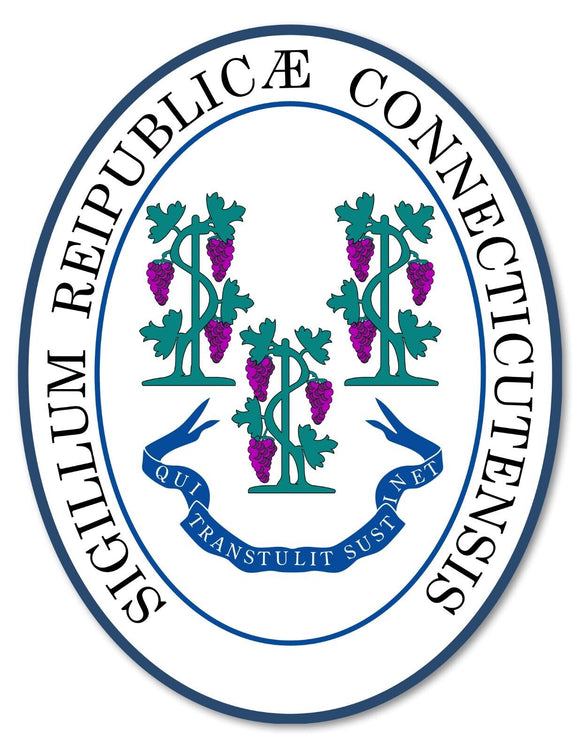 Seal of Connecticut State Flag Car Truck Window Bumper Laptop Sticker Decal 4