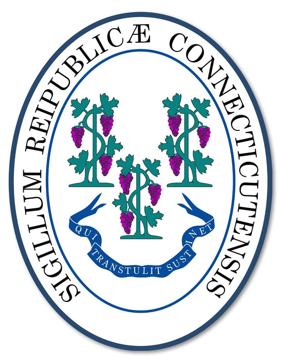 Seal of Connecticut State Flag Car Truck Window Bumper Laptop Sticker Decal 4