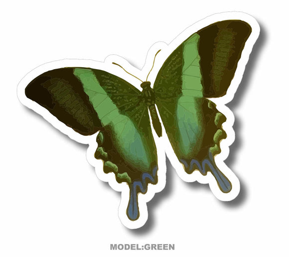 Nature Colors Butterfly Car Truck Bumper Window Cup Vinyl Decal Sticker V Green