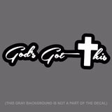 Gods Got This Christian Christ Cross Auto Window Decal Sticker 6" Digital Print - OwnTheAvenue