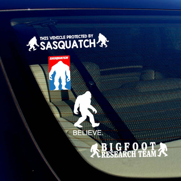 Bigfoot Yeti Sasquatch Vinyl Decal Sticker Pack Lot of 4 Stickers 7