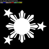 Philippines Flag Sun and Stars JDM Vinyl Decal Sticker - Choose Size And Color - OwnTheAvenue