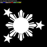 Philippines Flag Sun and Stars JDM Vinyl Decal Sticker - Choose Size And Color