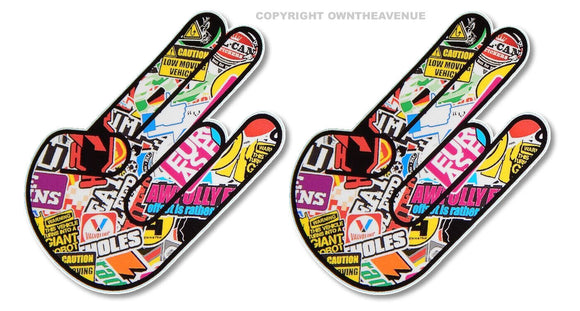 x2 Shocker Sticker Bombing Pack lot Vinyl Decal JDM Motocross (2PKshckerOG) - OwnTheAvenue