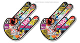 x2 Shocker Sticker Bombing Pack lot Vinyl Decal JDM Motocross (2PKshckerOG) - OwnTheAvenue