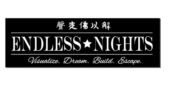 Endless Nights JDM Sticker Decal - Choose Size & Color - OwnTheAvenue