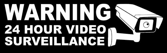Video Surveillance CCTV Security Camera 24 Hour Outdoor Vinyl Sticker Decal vWht - OwnTheAvenue