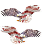 AMERICAN FLAG BALD EAGLE USA DECAL STICKER TRUCK VEHICLE WINDOW AUTO V.2 - OwnTheAvenue