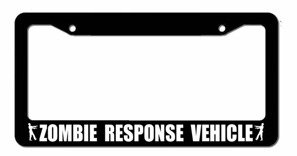 Zombie Response Vehicle Funny Zombie Apocalypse Car Truck License Plate Frame