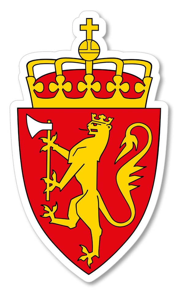 Norway Norwegian Coat of Arms Country Flag Car Truck Window Bumper Sticker Decal