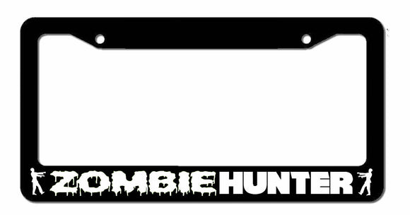 Zombie Hunter Funny Apocalypse Monsters Car Auto Truck License Plate Frame