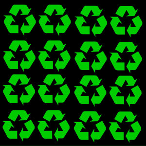 Recycle Symbol Green 1" Inch Each Vinyl Decal Window Sticker Pack Lot of 16 - OwnTheAvenue