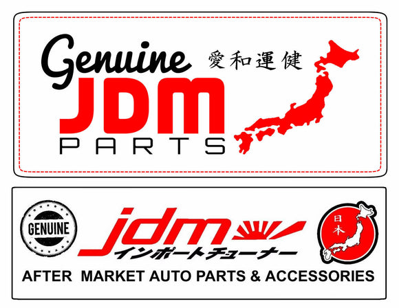 Genuine JDM Parts Japanese Kanji Racing Drifting Turbo Lowered Stickers 2 Pack - OwnTheAvenue