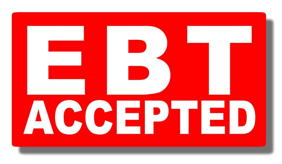 EBT Accepted Vinyl Sticker Decal 3