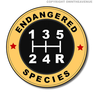 Endangered Species Manual Transmission Stick Shift JDM Drift Funny Vinyl Sticker - OwnTheAvenue