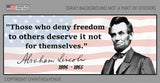 Abraham Lincoln President Quote Government USA Bumper Sticker Decal 7"