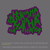 x2 / Two Pack Haha Sticker Decal Joker Serious Evil Car Purple/Green 4" sqFCG&P - OwnTheAvenue