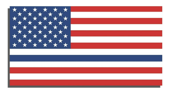Blue Lives Matter Police USA American Thin Line Flag Car Decal Sticker Model: 0392 - Choose Size