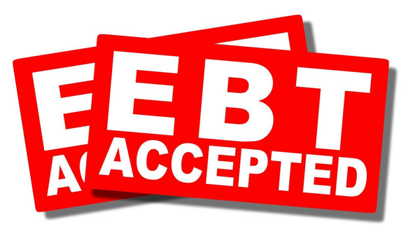 Two Pack EBT Accepted Vinyl Sticker Decal 3