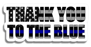 Thank You To The Blue Support Police Blue Color Car Window Bumper Truck Sticker - OwnTheAvenue
